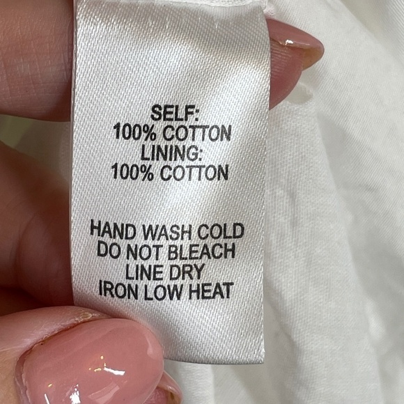 Lulus White Cotton Empire Waist Backless Mini Sz M - Picture 12 of 12